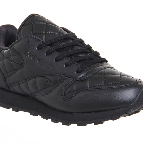 Reebok - Classic Leather Quilted Sneakers - Black - Size 36 (6US) - Picture 3 of 8